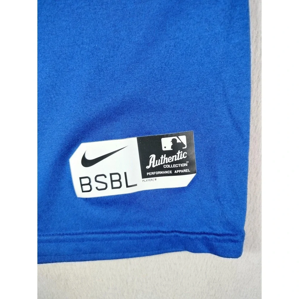 Chicago Cubs Shirt Mens Medium Blue MLB Baseball Nike Dri Fit Authentic Tee